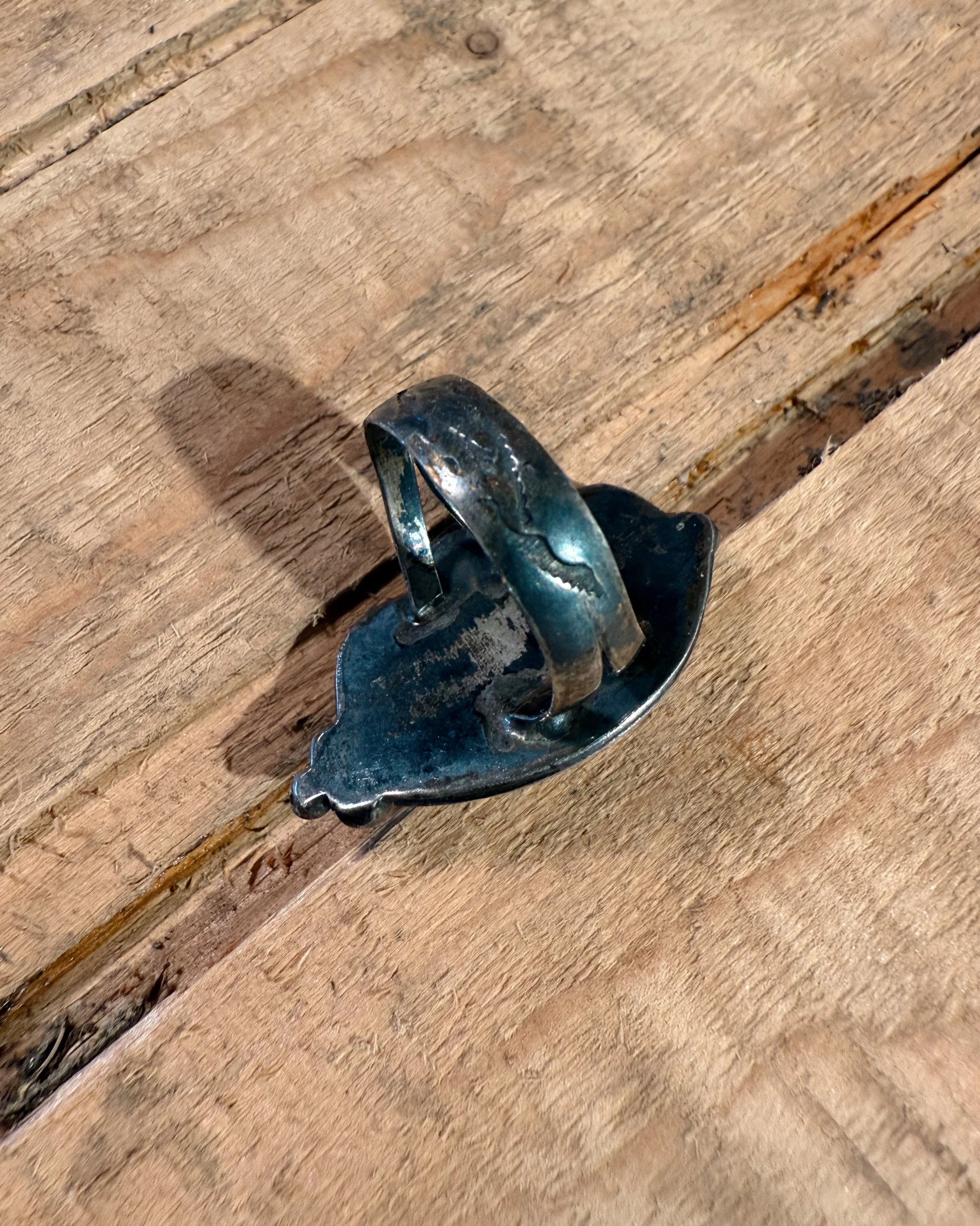 Sterling Silver Navajo Coral Ring - Image 7